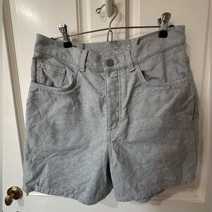 COS Women's 100% Cotton Shorts 29 Relaxed Fit in Gray Denim Look